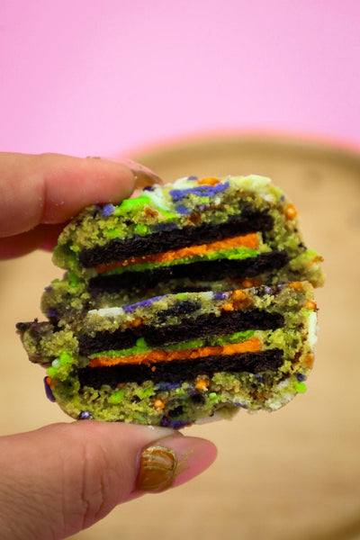Frankenstein Oreo Stuffed Cookies – Halloween Treats